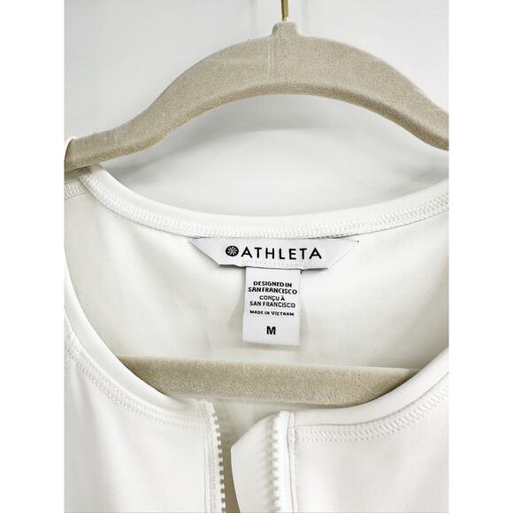 Athleta Ace White Sleeveless Tennis Athletic Sports Mini Dress Size Medium - Picture 3 of 5